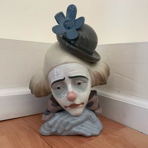 MAKE OFFER 1992 Lladro Clown's Head Bowler-Hat